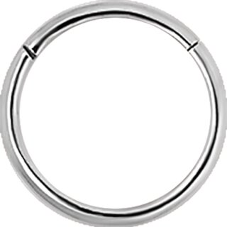 Hinged Steel Ring 1.0x08mm (Clicker) - handpolished