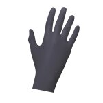 Unigloves Select Black 300 Long Version Latex gloves powder free, 100 per Box