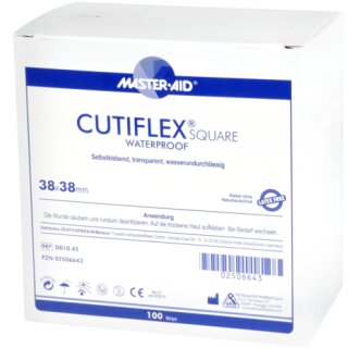 Cutiflex Square 3.8x3.8cm Plaster, waterproof