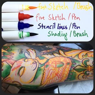Squidster Tattoo - unsterile 2 in 1 Pen (vegan) - (as long as stocked)