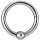 Hinged 4.1 mm Ball Closure Steel Ring - handpolished - (as long as stocked)