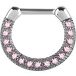 Stahl Septum Clicker 1.6 mm 12x Premium Zirconia Micropave - (as long as stocked) - handpolished