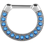 Stahl Septum Clicker 1.6mm 12x Premium Zirconia Micropave (as long as on stock) - handpolished