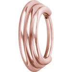 Hinged Ring Rosegold 1.2mm 3Ringe concave shape - (as...