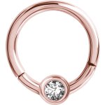 Steel Rosegold 1.2x07  jew. Disc Hinged Segment Ring (TFJHRG) - as long as on stock