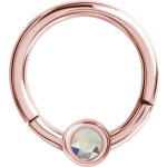 Steel Rosegold 1.2x07 mm jew. Disc Hinged Segment Ring (TFJHRG) - (as long as stocked)