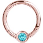 Steel Rosegold 1.2x07 mm jew. Disc Hinged Segment Ring (TFJHRG) - (as long as stocked)