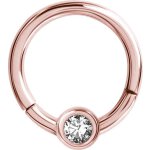 Steel Rosegold 1.2x08  jew. Disc Hinged Segment Ring (TFJHRG) - as long as on stock