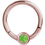 Steel Rosegold 1.2x08  jew. Disc Hinged Segment Ring (TFJHRG) - as long as on stock
