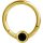 Steel Gold 1.2x09 mm jew. flat Disc Hinged Segment Ring (TFJHBG) - (as long as stocked)