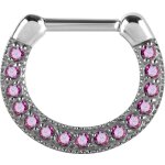 Steel Septum Clicker 1.2 mm 12x Premium Zirconia Micropave - (as long as on stock) - handpolished