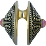 Brass Ear Weight 20gr #06 PI/OP (Pink Opal) - (as long as stocks last)
