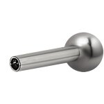 Int. Steel Barbell 1.2mm with one side ball (0.8mm inner...