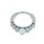 Stahl Septum Clicker 1.2 mm mit 7 Opal Steinen, prong set, curved bar - handpoliert - (nur solange der Vorrat reicht)