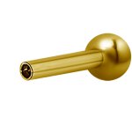 Int. Gold Steel Barbell 1.2mm with one side ball (0.8mm...