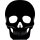 Black Acrylic Display Skull for 12 Pc. Septum Clickers - (as long as stocked)