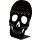 Black Acrylic Display Skull for 12 Pc. Septum Clickers