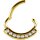 Gold Steel Hinged Septum Clicker 1.2mm Premium Zirconias (Channel Set) (as long as stocked)