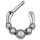 Steel Tribal Septum Clicker w Pearls - handpolished - (as long as stocked)