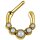 Gold Stahl Tribal Septum Clicker mit Perlen (solange der Vorrat reicht)