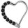 Steel Hinged Heart Ring, right, 1.2x10mm, w Premium Zirconia (Pave Setting) BK (Black) - handpolished - (as long as stocks last)