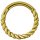 Hinged Ring 1.2x07mm Twisted wire, PVD Gold Steel
