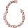 Hinged Ring 1.2x07mm Twisted wire, PVD Rosegold Steel