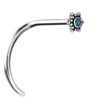 Nosestud Tribal Opal 26 - 0.8x6.5 Pigtail
