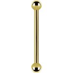 24K Gold PVD Titanium Internal Straight Barbell 1.6 mm...