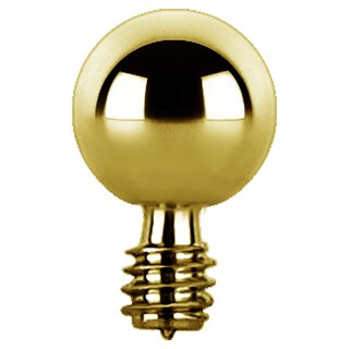 Gold PVD Titan Ball 1.2x4.0mm external thread (for 1.6mm Stem)