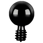 Black PVD Titanium ball w external thread for 1.2 mm...