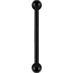 Black PVD Internal Straight Titan Barbell 1.6mm mit Kugeln, (Einzelteile)