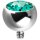 Jew. Titanium Ball 1.2 mm w Premium Zirconia - handpolished for 1.6 mm internal jewellery