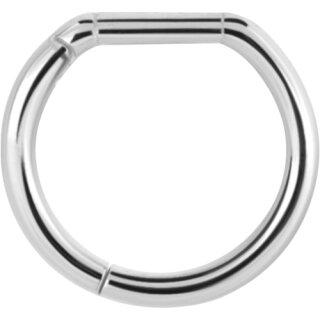 1.2x6mm Casting Hinged Bar Closure Ring Stahl (SS316L) - handpoliert - (nur solange der Vorrat reicht)