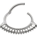 SS316L #10 Hinged Septum and Daith Clicker - handpolished...