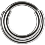 Titan 1.2 mm Hinged Ring (3 Ringe Concave Shape) -...