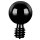 Black PVD 1.6x24x6mm Internal Straight Barbell w balls, (individual parts)