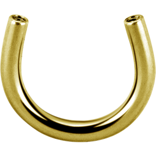 Gold PVD Internal Circular Titanium Barbell 1.6mm with balls, (individual parts)