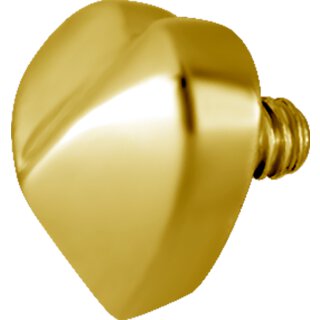 Int. Gold Stahl Aufsatz 35 -  für 1.2mm Barbell/Labret/Mini-DA
