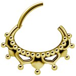 Gold PVD #08 Hinged Septum and Daith Clicker