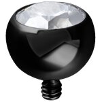 Jew. Black PVD Titan Ball 0.8mm w Premium Zirconia