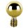 Gold PVD Internal Circular Titanium Barbell 1.2mm with balls, (individual parts)