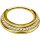 Gold PVD Triple Slanted Hinged Ring 1.2mm w Cubic Zirconia