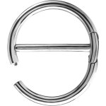 Steel 1.6 mm, Double Hinge Nipple Clicker Ring - (as long as stocked)