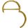 Gold Stahl 1.6 mm, Double Hinge Nipple Clicker Ring - (nur solange der Vorrat reicht)