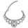 SS316L #01 Hinged Septum and Daith Clicker set w Crystal - (as long as stocked)