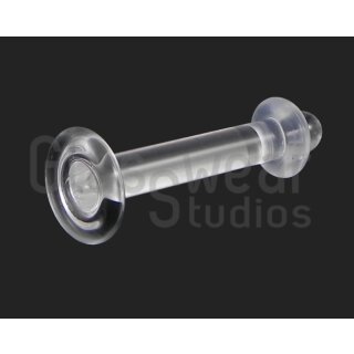 Pyrex Plug, large flare 1.3 mm (16g) CL (clear)