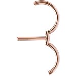 Rosegold Steel 1.6 mm, Double Hinge Nipple Clicker Ring - (as long as stocked)