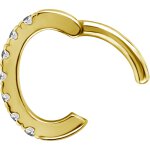 Gold Jew. Rook Oval Hinged Clicker 1.2mm w Premium...