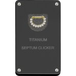 Gold PVD Titanium 1.6mm Jew. #01 Septum Clicker w Premium Zirconia Set - (as long as stocked)